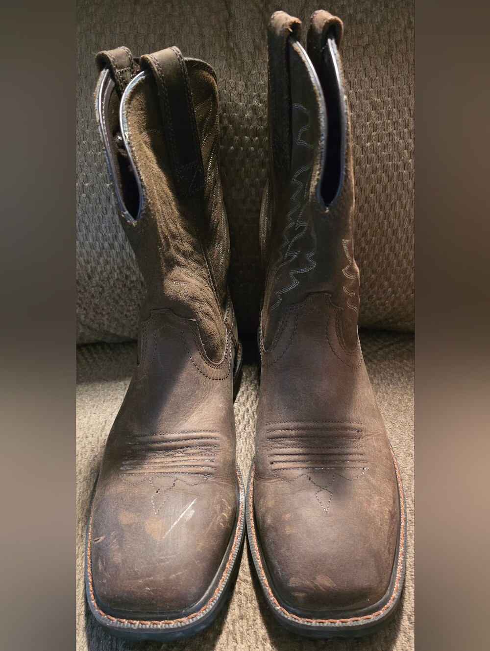 Ariat Men's Groundbreaker Brown Leather Work Boots